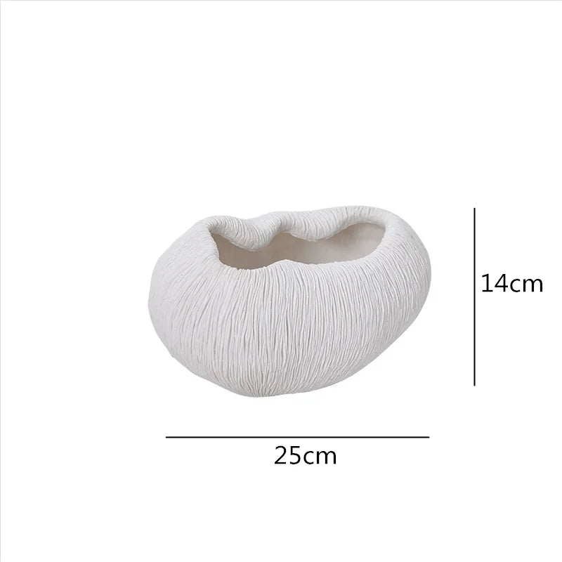 resin vase with coral texture for modern decoration