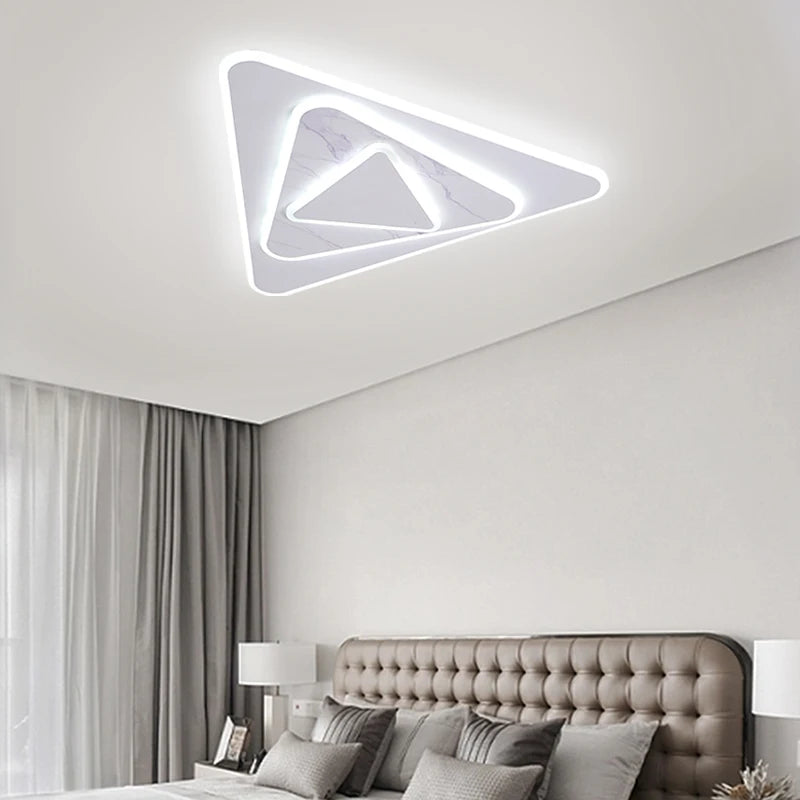 Modern LED ceiling light with remote control and dimmable brightness