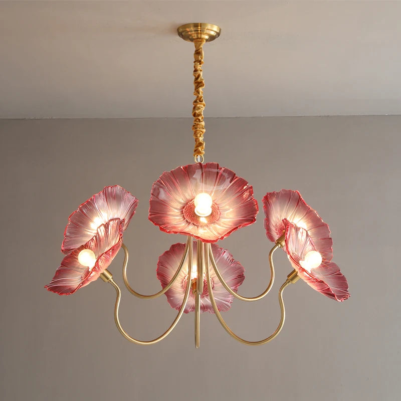 Modern nordic floral designer pendant light for interiors - vue 5 sur 14