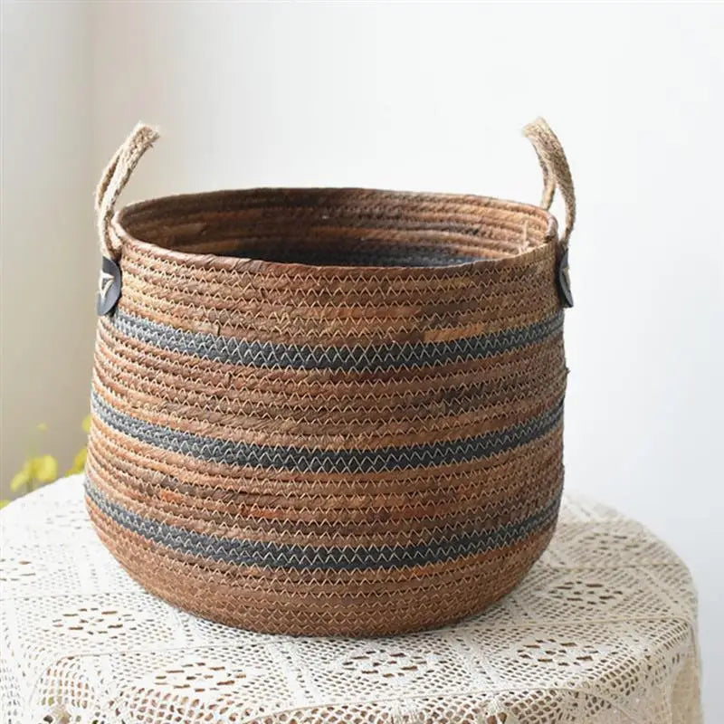 woven storage basket for toys and clothes