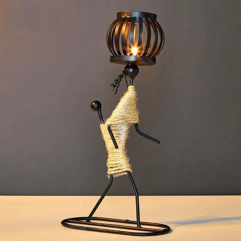 Creative iron candle holder for wedding and Christmas decoration - vue 5 sur 22