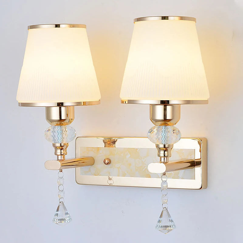 Modern minimalist crystal wall light for decorative interiors