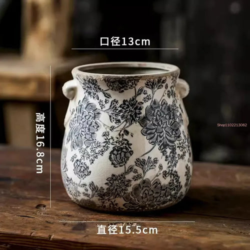 retro ceramic flower pots for plants and orchids