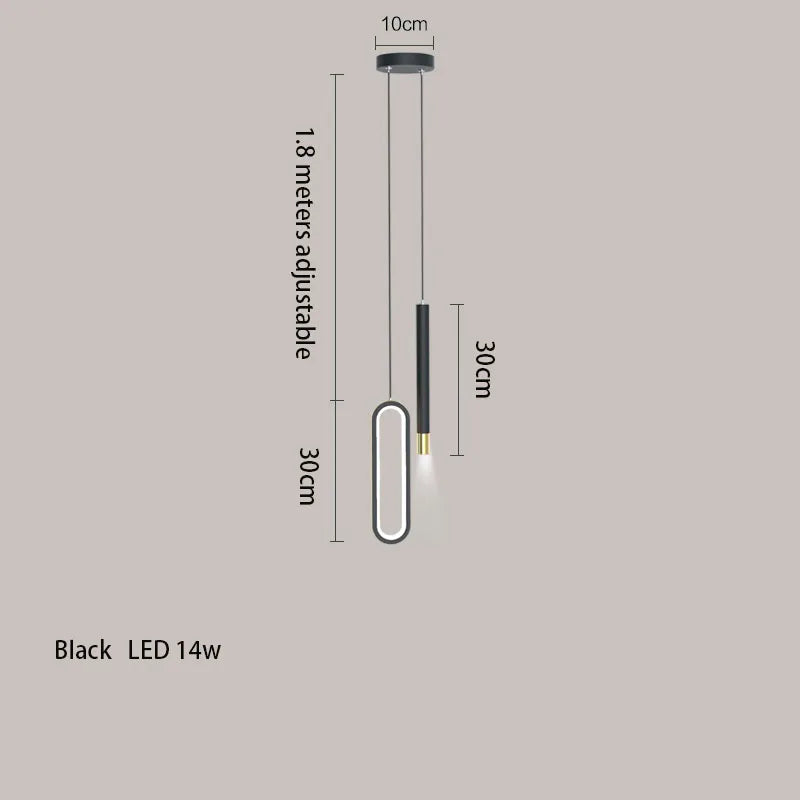 Nordic minimalist LED chandelier for home