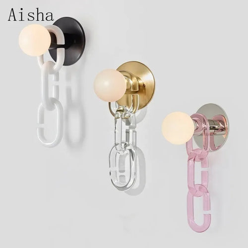 Glass globe wall light for elegant interior decoration