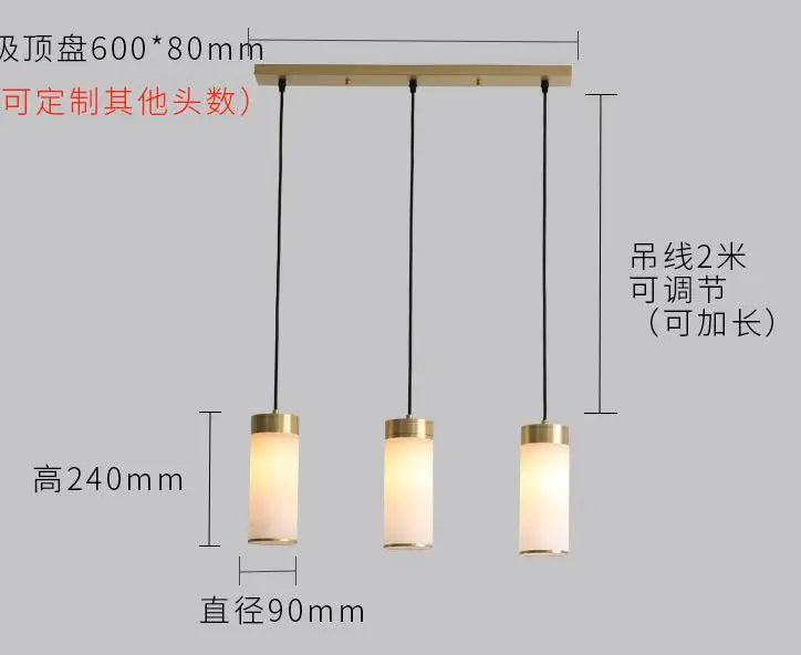suspension en jade vintage avec abat-jour en marbre pour décoration intérieure