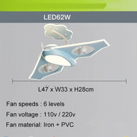 Modern design electric ceiling fan light for children's room