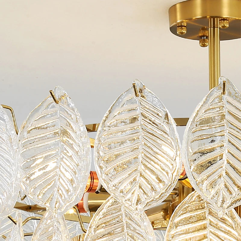 Modern glass chandelier for elegant and refined interior decor - vue 3 sur 11