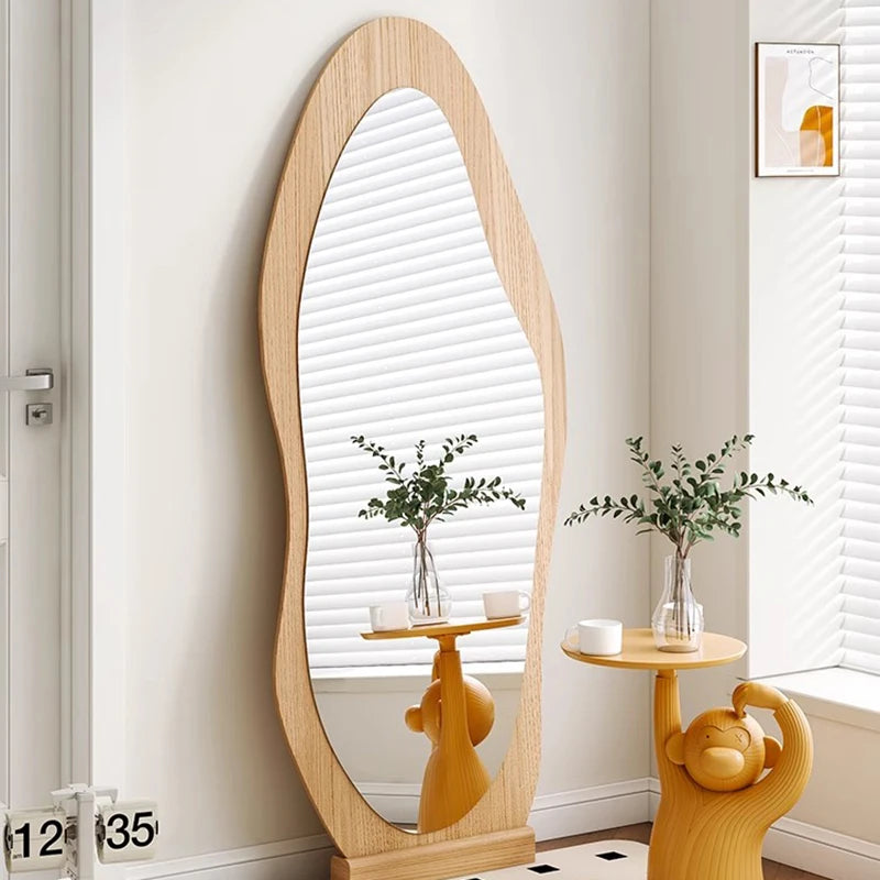Minimalist wooden decorative mirror for stylish interiors