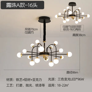 Modern glass ball chandelier nordic creative luxury design