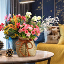 wicker and rattan flower basket for rustic decoration