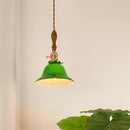Industrial vintage copper and glass pendant light ideal for lofts