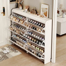 modern wooden shoe cabinet Nordic design space saving