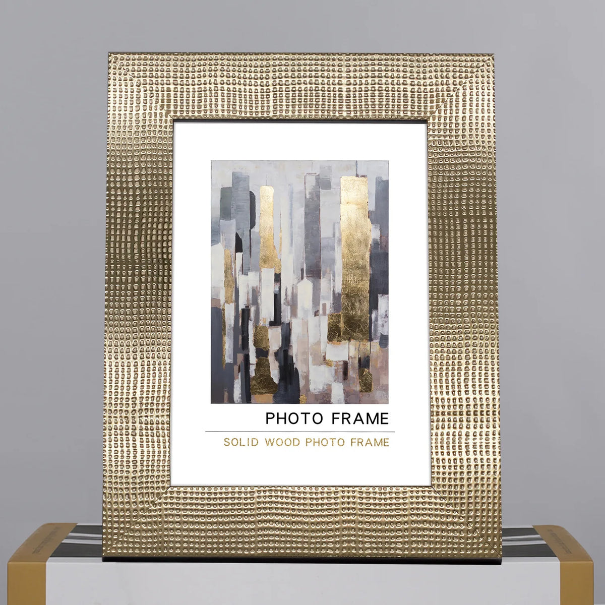 modern solid wood photo frame for desk