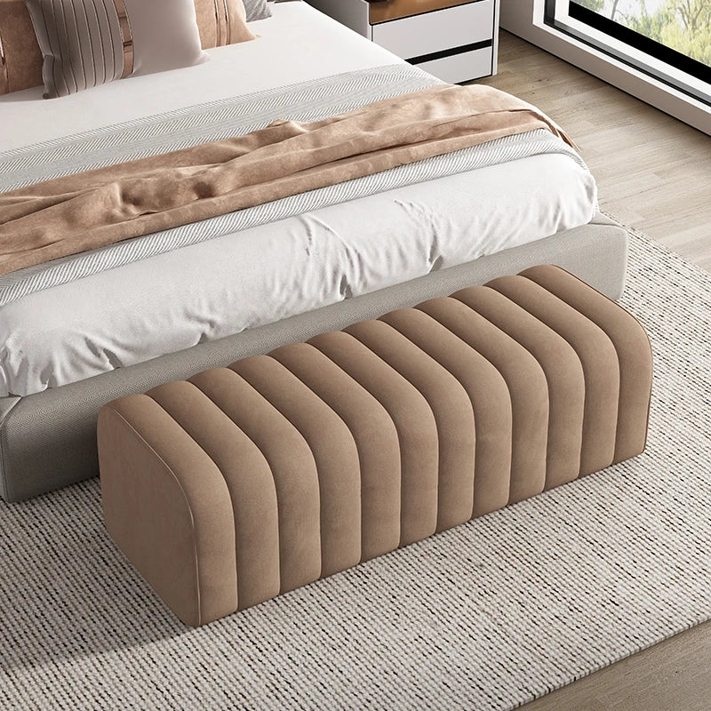 Nordic velvet bench soft and elegant footrest