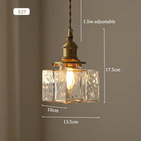 Retro glass pendant light with creative LED for vintage lighting