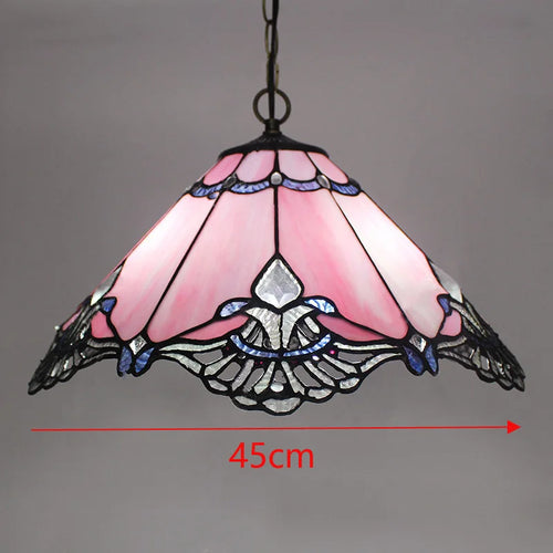 Tiffany stained glass chandelier Mediterranean style for elegant interiors - vue 11 sur 22