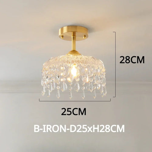 Elegant floral design vintage LED crystal chandelier - vue 12 sur 14