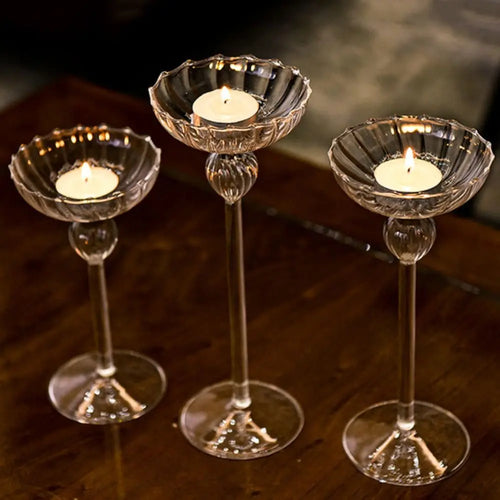 creative striped candlestick for romantic and craft decoration - vue 4 sur 10