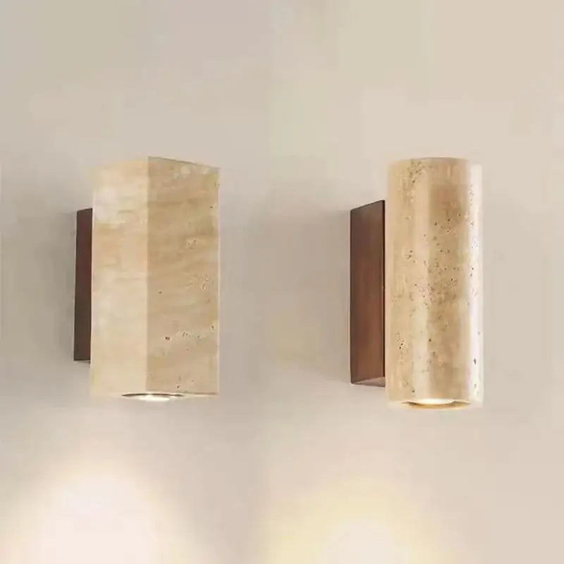 Wabi sabi marble LED wall light for interior decoration - vue 5 sur 10