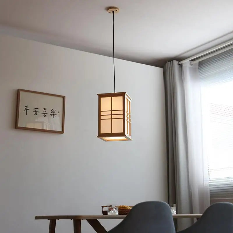 Decorative wooden chandelier for restaurants, bars, hotels and yoga studios