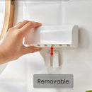 wall-mounted toothbrush and toothpaste holder without drilling