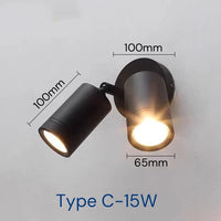 Double head outdoor LED spotlight waterproof for garden balcony fence
