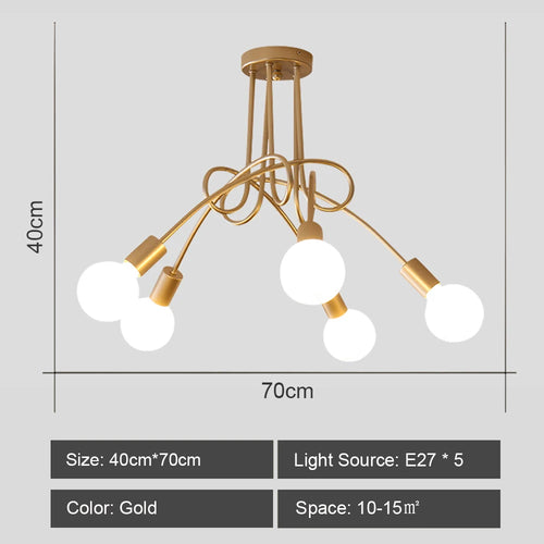 Modern sputnik chandelier industrial style for elegant interiors - vue 11 sur 19