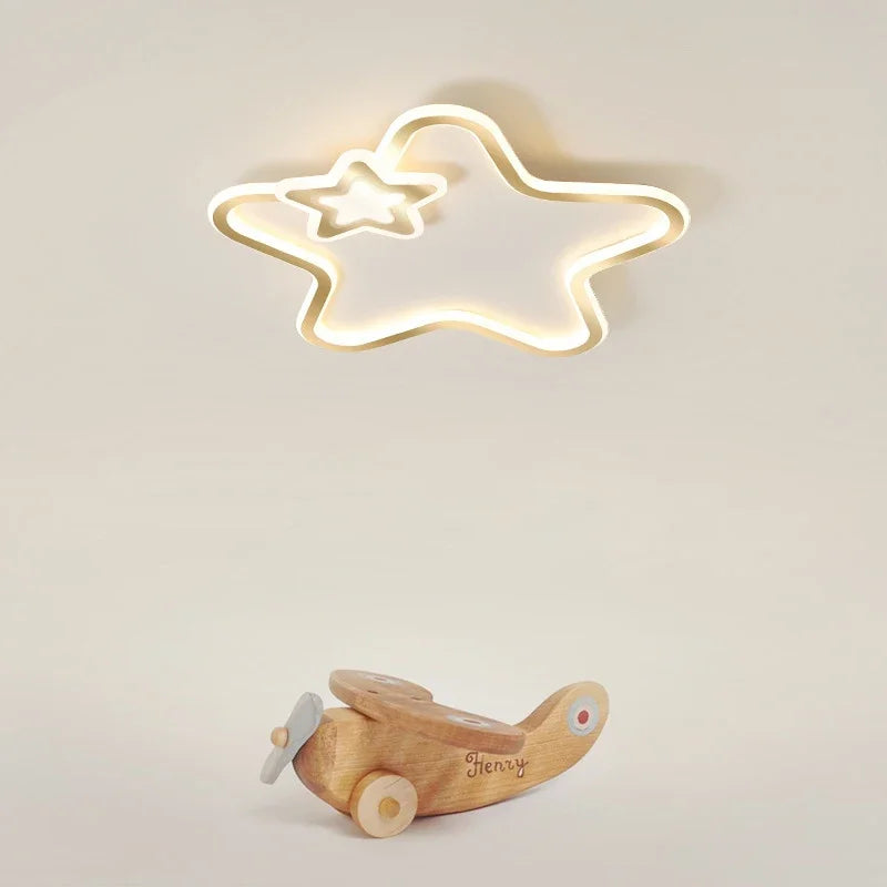 Modern star LED ceiling light for luminous interior decoration