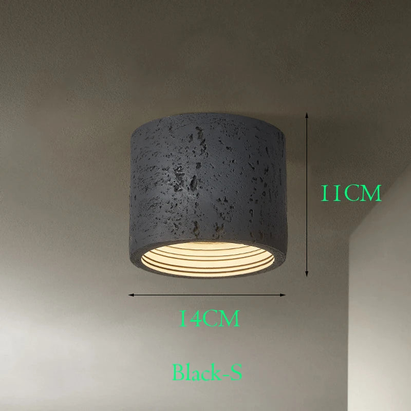 Wabi Sabi red cement LED ceiling spotlight - vue 14 sur 16