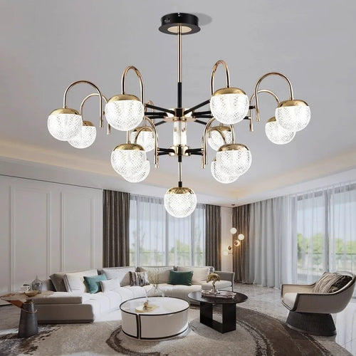 Modern wrought iron chandelier for interior decoration - vue 7 sur 9