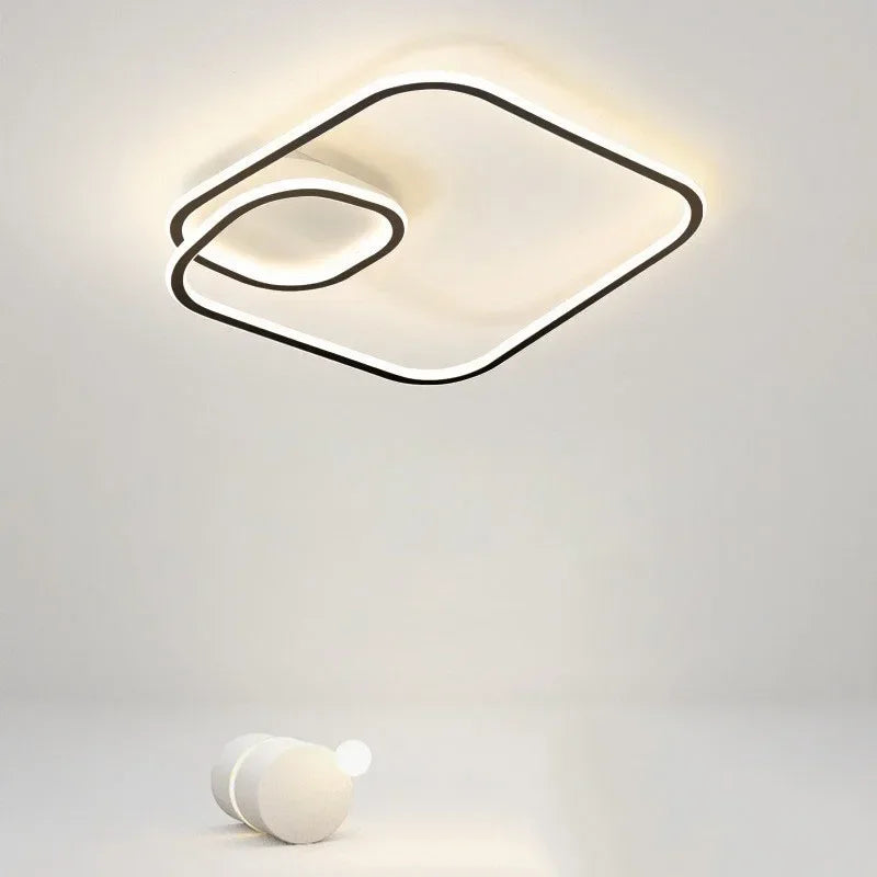 Modern simple LED ceiling light chandelier for living room, dining room, study, bedroom, and home interior decor