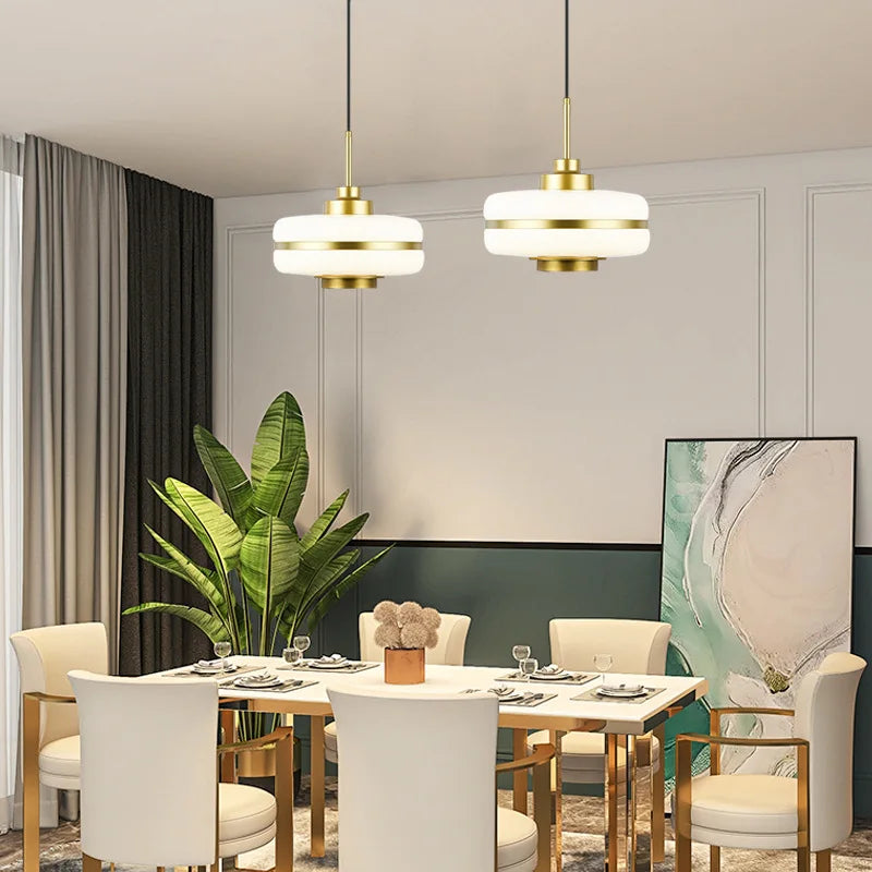modern milky glass pendant light for elegant interior