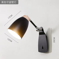 Simple creative Nordic wall light with switch decorative
