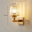 Elegant nordic design modern glass wall light for interior decor
