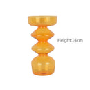 Conical glass candle holder for festive home decoration