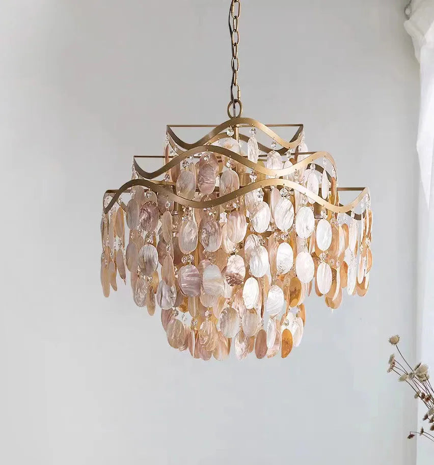 American style shell conch LED chandelier