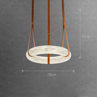Luxury circular marble LED pendant chandelier