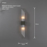 Luxury nordic crystal LED wall light for stylish interiors