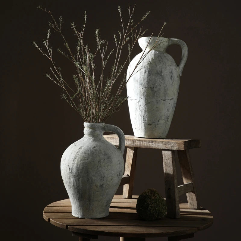 vintage ceramic vase for flowers elegant interior decoration