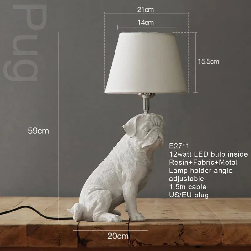 Modern LED puppy design table lamp for children - vue 13 sur 16