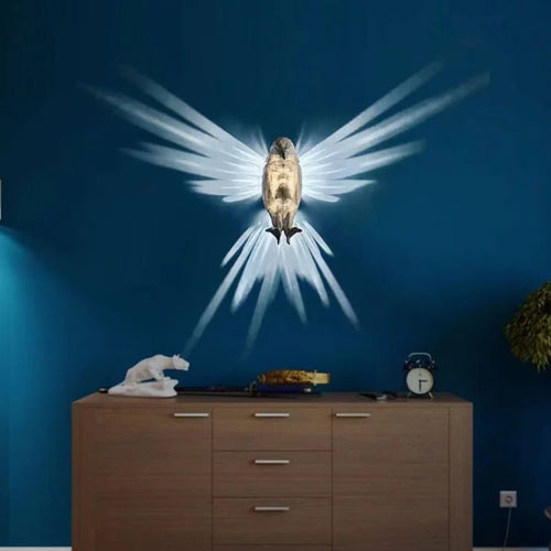 Creative LED wall light owl eagle decorative lamp for home - vue 5 sur 13