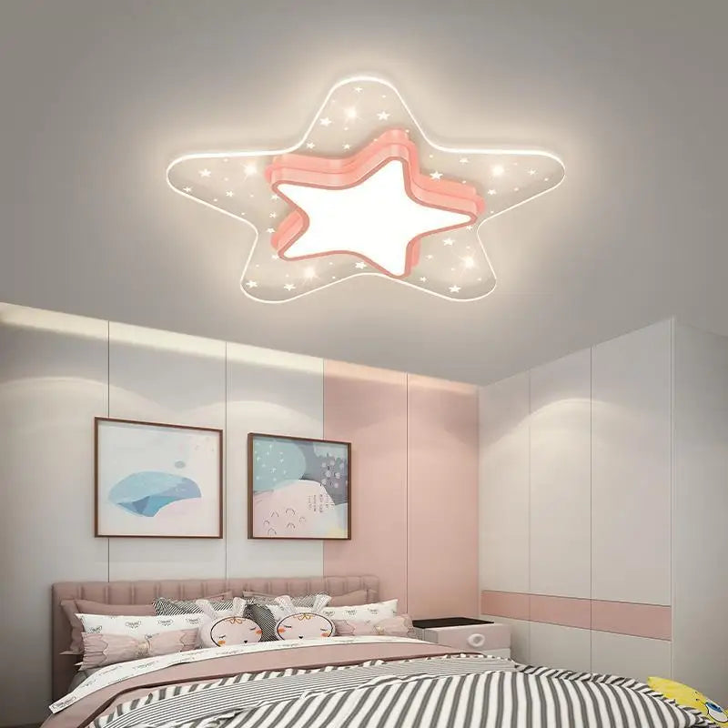 Starry sky ceiling light for children's bedroom nordic warm decor - vue 4 sur 12
