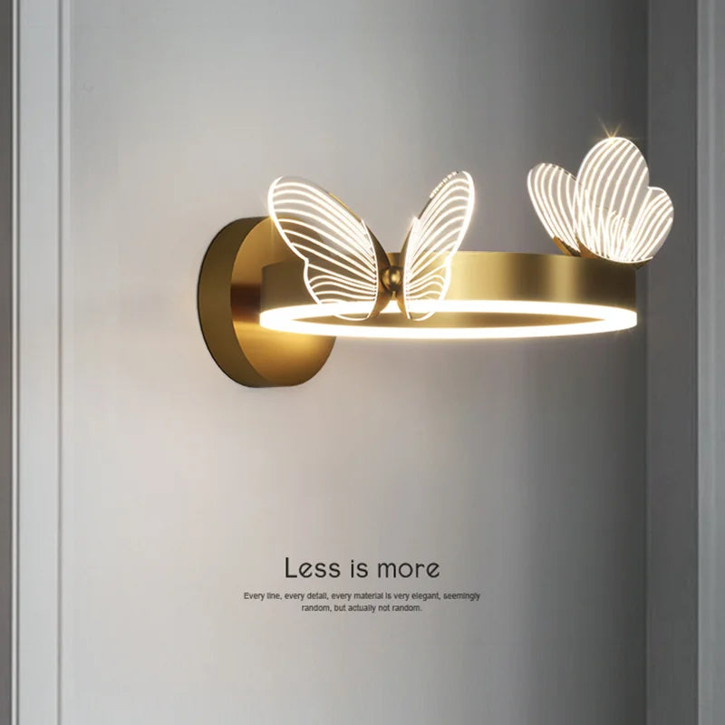 Minimalist butterfly LED wall light home decoration