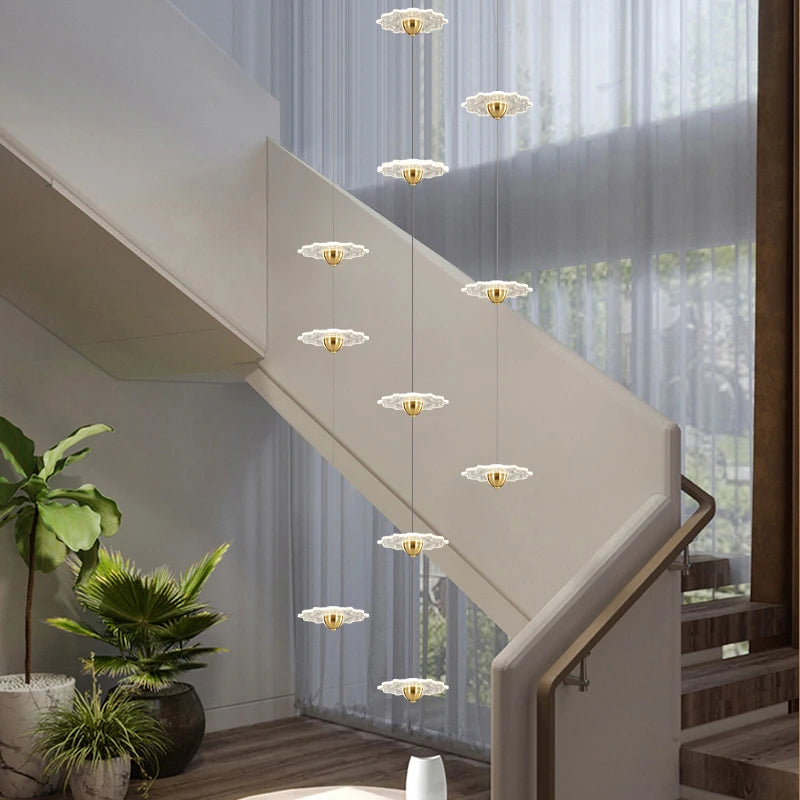 Modern LED chandelier for decorative indoor lighting - vue 4 sur 26