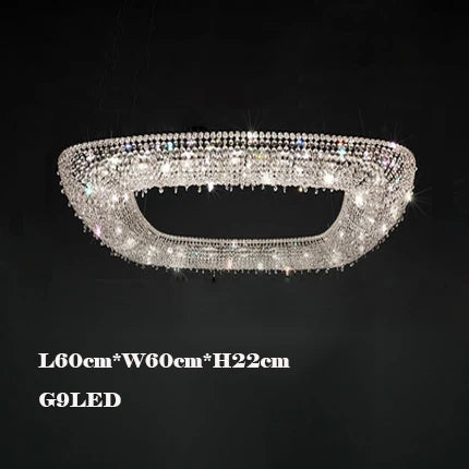 lustre en cristal décoratif pour éclairage intérieur élégant - vue 9 sur 15