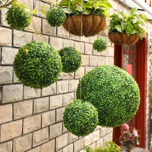 Artificial boxwood decorative ball for garden, weddings and home decor - vue 3 sur 7