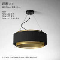 Modern gold round LED lamp with industrial decorative design