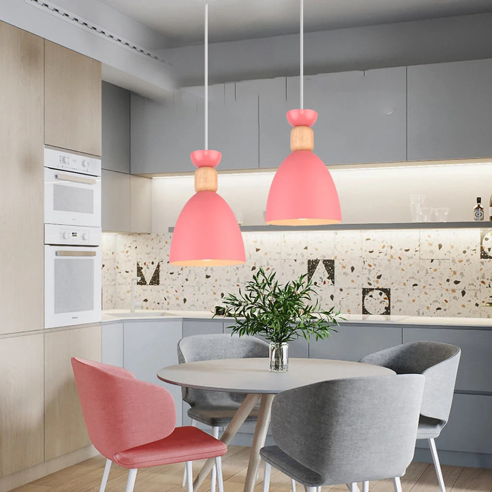 Retro nordic aluminium pendant light for indoor lighting - vue 3 sur 20
