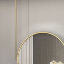 Round gold metal wall mirror elegant decorative accessory